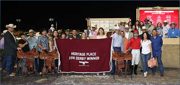Winning Connections accepting Heritage Place Derby Trophy - Dustin Orona Photography Winning Connections accepting Heritage Place Derby Trophy - Dustin Orona Photography